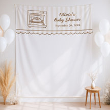 Bakduk med Stripes Baby Shower Bakgrund