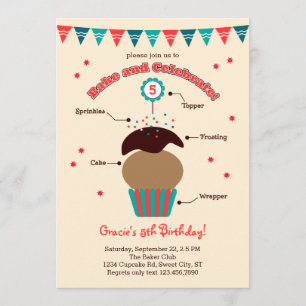 Bake and Firate Birthday Inbjudan