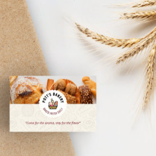 Bake Bakery Business Bakad daglig Bread Visitkort