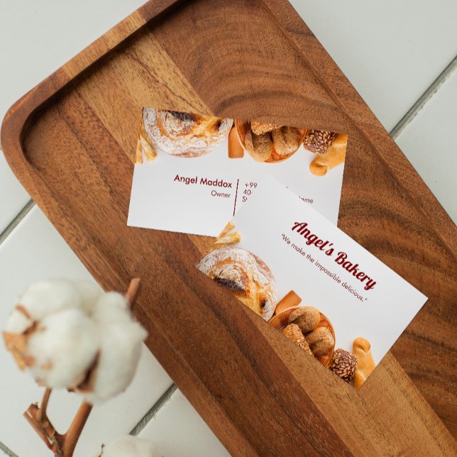 Bake Bakery Business | Varmbrott Vit Visitkort (Skapare uppladdad)