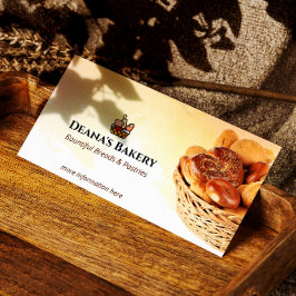 Bake Bakery Business | Warm Bread Basket Visitkort