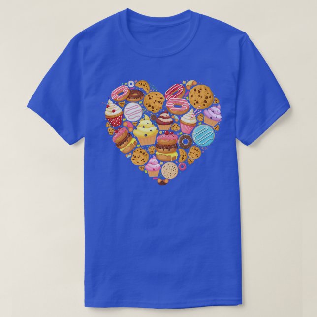 Bake Baking Cupcake Donut Cake Pie Cookie Heart  T Shirt (Design framsida)