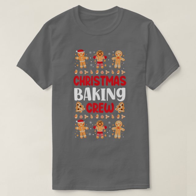 Bake Baking Gingerbread Man Christmas Cookie  T Shirt (Design framsida)