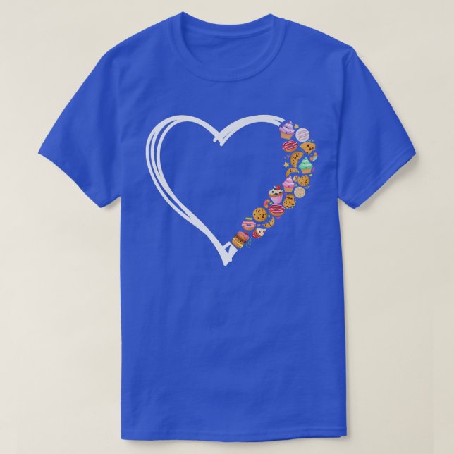 Bake Baking Heart Cookie Donut Cupcake  T Shirt (Design framsida)