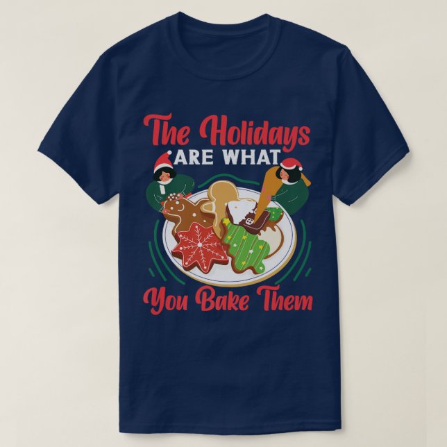 Bake Baking Jul Pepparkaksgubbe Helgdagarna T Shirt (Design framsida)