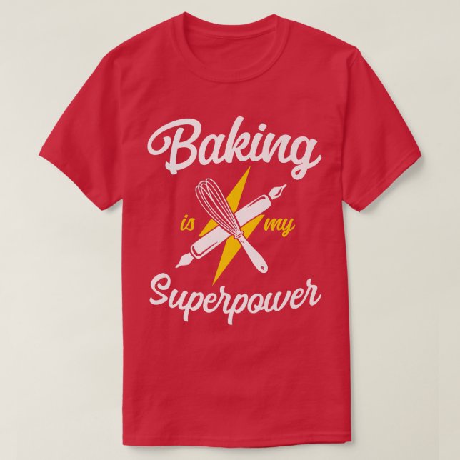 Bake Baking Rolling Pin Whisk T Shirt (Design framsida)