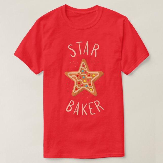 Bake Baking Star Cookie T Shirt (Design framsida)