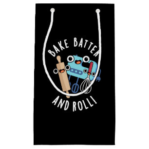 Bake Batter and Roll Funny Baking Pun Mörk BG
