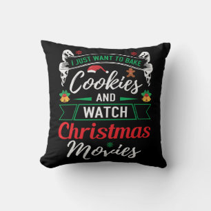 Bake Cookies and Watch jul Movies Kudde