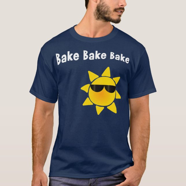 Bake din Booty Sol Itty Bitsy Bikini Punny T Shirt (Framsida)