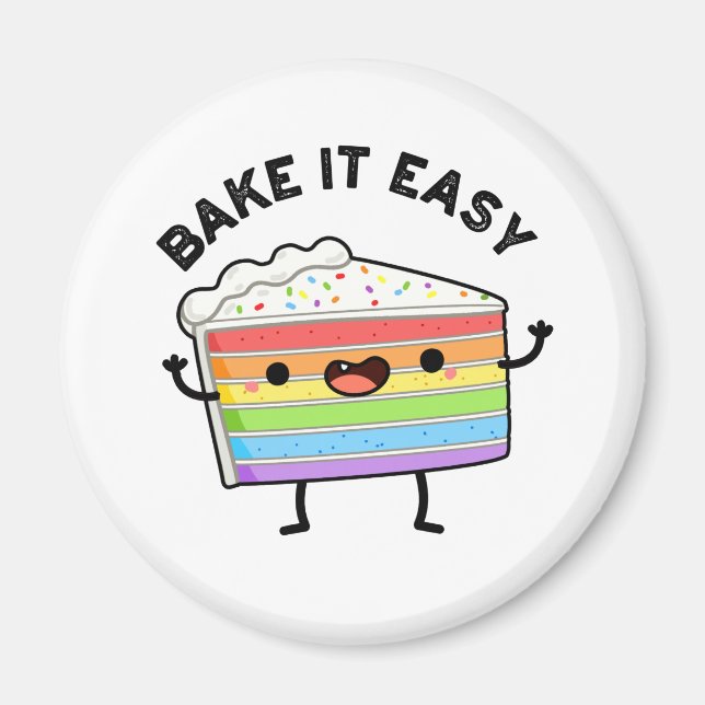 Bake It Easy Lundny Cake Pun Magnet (Framsidan)