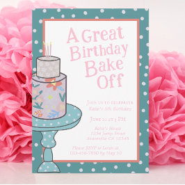 Bake off Birthday Nail. Inbjudningar