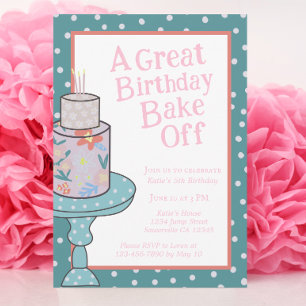 Bake off Birthday Nail. Inbjudningar