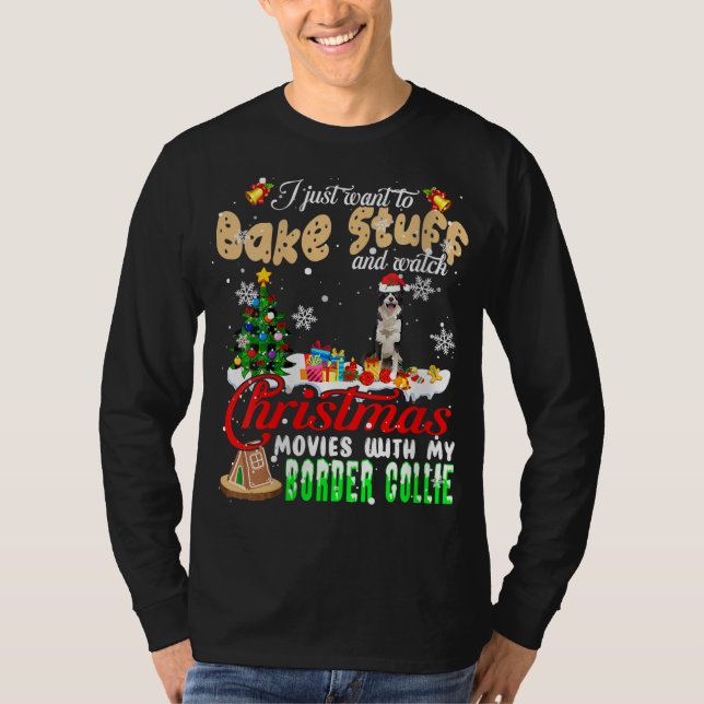 Bake Saker och titta på julfilmer med min sladd T Shirt (Framsida)