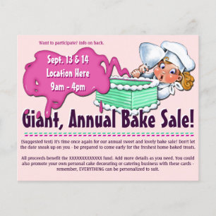 Bake Sale 2-sidig Anpassade Promotional Flygblad