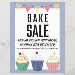 Bake Sale Årliga kyrkostiftare Reklamblad