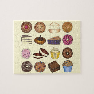 Bake Sale Cuptårta Brownie Paj Cake Baked Goods Pussel