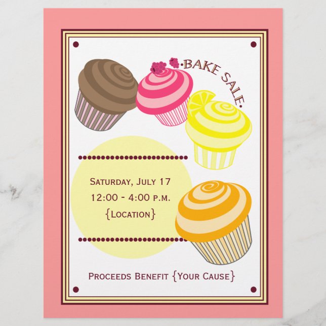 Bake Sale Flyer - Muffinsar (Framsidan)