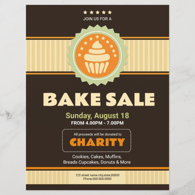 Bake Sale Flyer Template (Framsida)