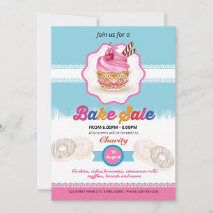 Bake Sale Flyer Template Inbjudningar