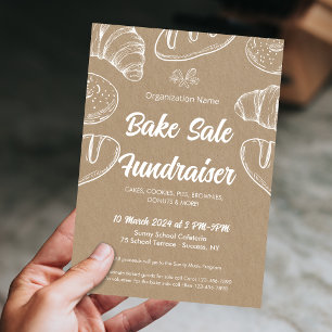 Bake Sale Fundraiser Church School Community Inbjudningar