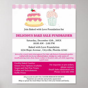 Bake Sale Fundraiser Poster