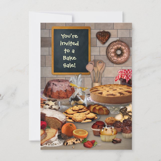 Bake Sale-inbjudan Inbjudningar (Framsida)