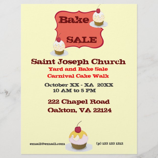 Bake Sale Reklamblad (Framsidan)