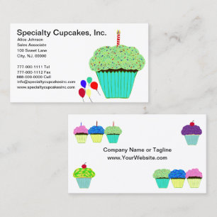 Bake Shop Party Muffins Ballogs Visitkort