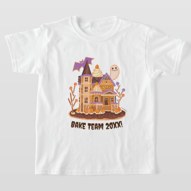 Bake Team Halloween Bake Off Barn T Shirt (Laydown)