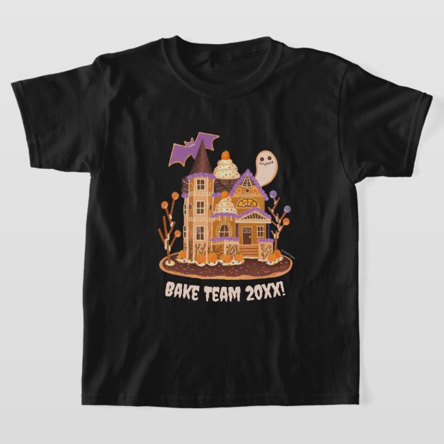 Bake Team Halloween Bake Off Black Barn T Shirt (Laydown)