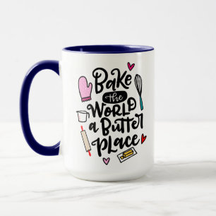 Bake the World a Butter Ställe, handskriven Mugg