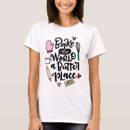 Bake World a Butter Ställe, hand plockade T Shirt