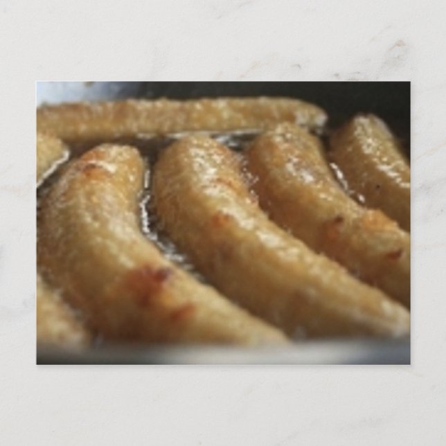 Baked Bananas Recipe Vykort (Framsida)