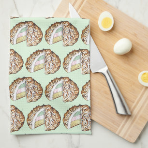 Baked Bombe Alaska Ice Cream Cake Dessert Food Kökshandduk