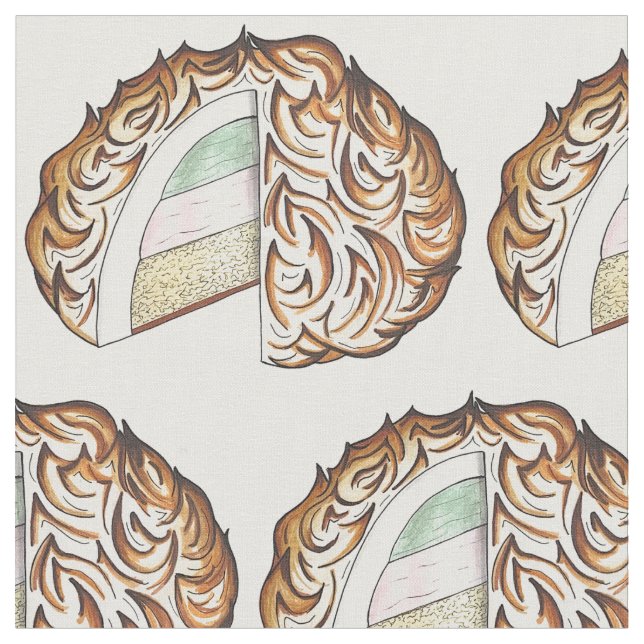 Baked Bombe Alaska Ice Cream Cake Dessert Food Tyg (Närbild)