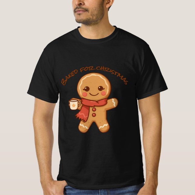 Baked for Christmas – Holiday Cookies Design T Shirt (Framsida)