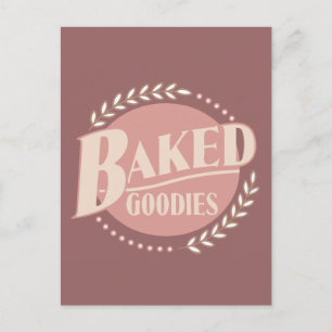 Baked Goodies - Baker Baking Bakery Vykort