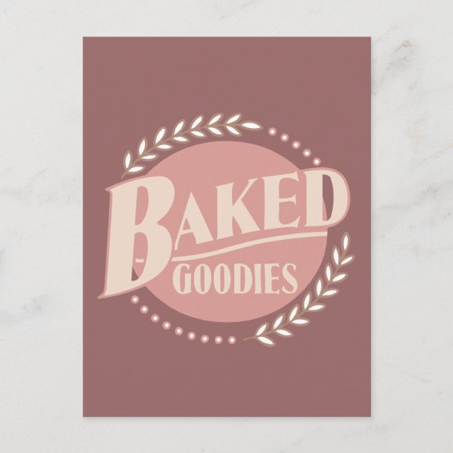 Baked Goodies - Baker Baking Bakery Vykort (Framsida)