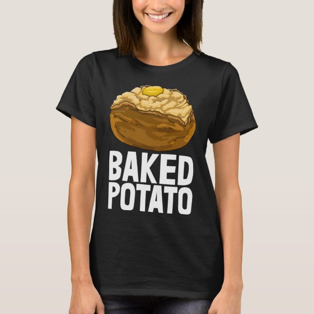 Baked Potato Baker Kärlek Women Foodie T Shirt (Framsida)