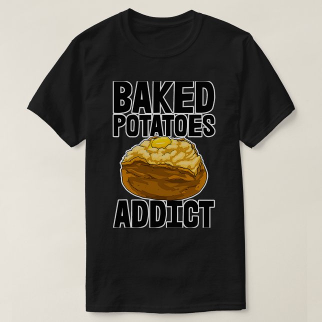 Baked Potato Funny Baker Kärlek Foodie T Shirt (Design framsida)