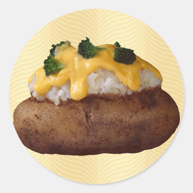 Baked Potato Runt Klistermärke (Framsida)