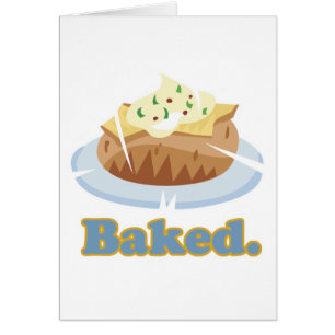 BAKED-text bakad potatis Hälsningskort