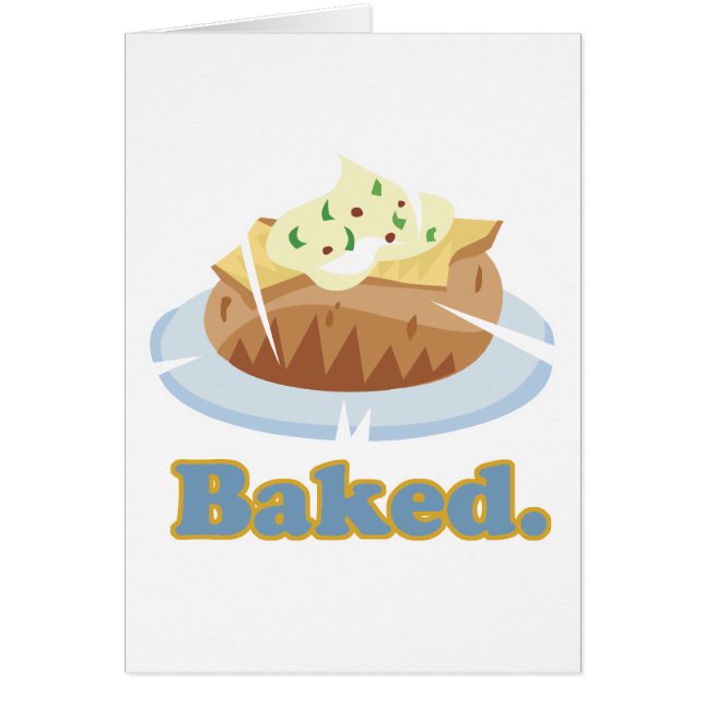 BAKED-text bakad potatis Hälsningskort (Framsidan)