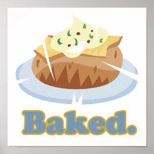 BAKED-text bakad potatis Poster
