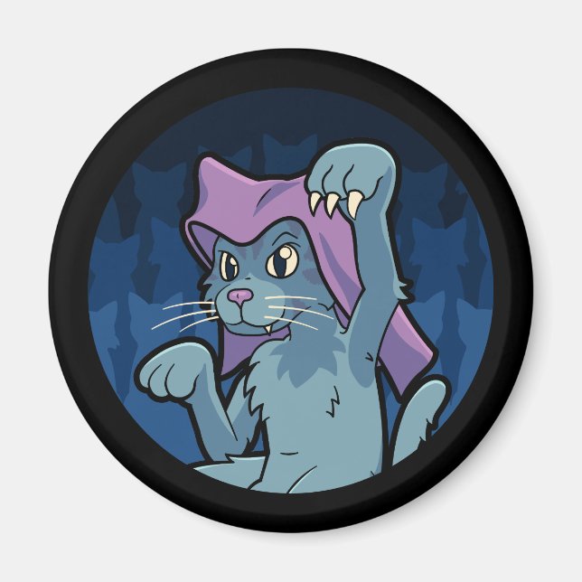 Bakeneko- Japansk katt Yokai Magnet (Framsidan)