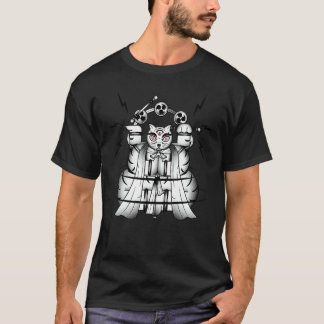 Bakeneko med Raijin-trummor Japansk monsterkatt Ha T Shirt
