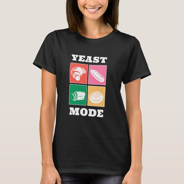 Baker av kroissant-baksidan i jästläge t shirt (Framsida)