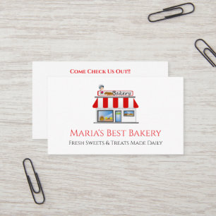 Baker Bakarbutik Café Affärskort Visitkort