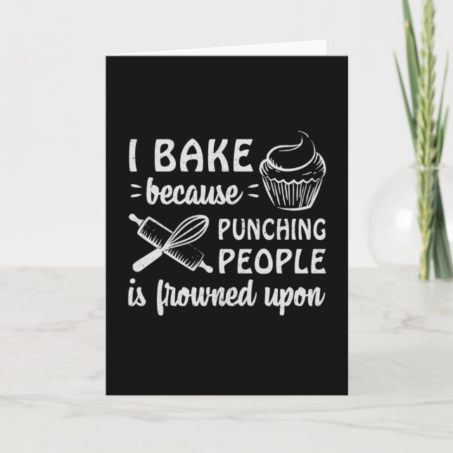 Baker Bake Bread Cake Baking Gift Idea Kort (Framsida)